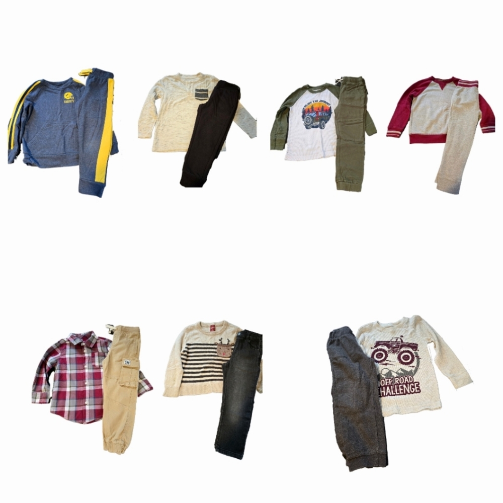 Box of 4t / 4-5 boys outfits. Please read description